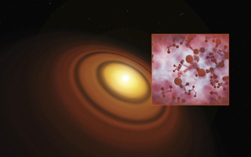 Hallan una molécula prebiótica en el espacio fuera del sistema solar