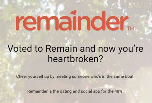 Crean una aplicación de citas para corazones rotos por el brexit