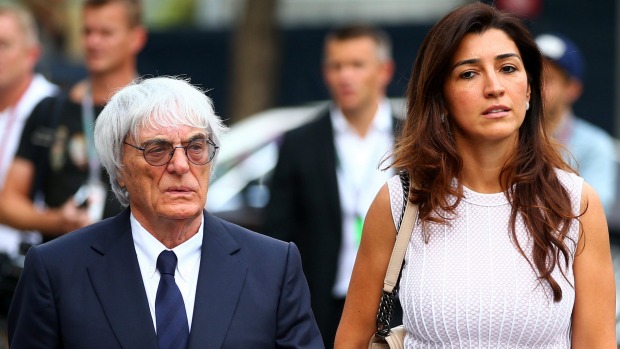 Bernie Ecclestone y su esposa Fabiana Flosi