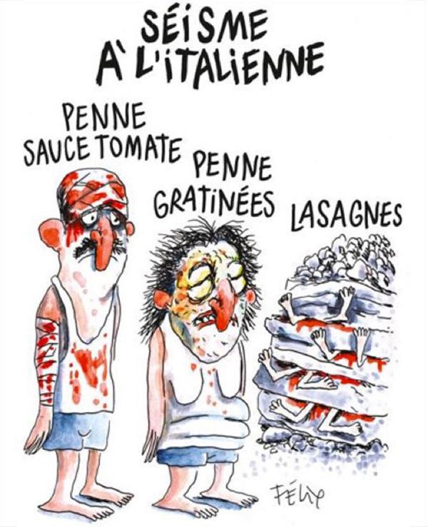 La cruel viñeta de Charlie Hebdo que despertó la furia de Italia