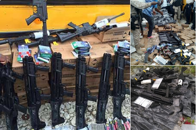 Autoridades haitianas descubren cargamento de armas procedente de EEUU (Fotos)