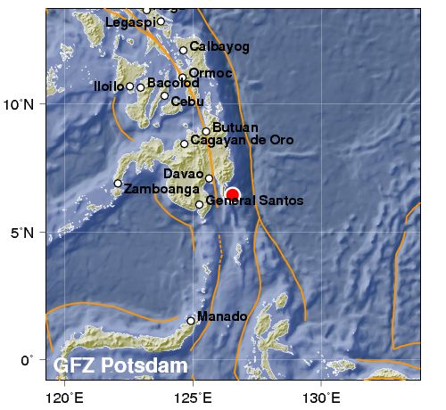 Terremoto de magnitud 6,5 sacude las costas de Filipinas