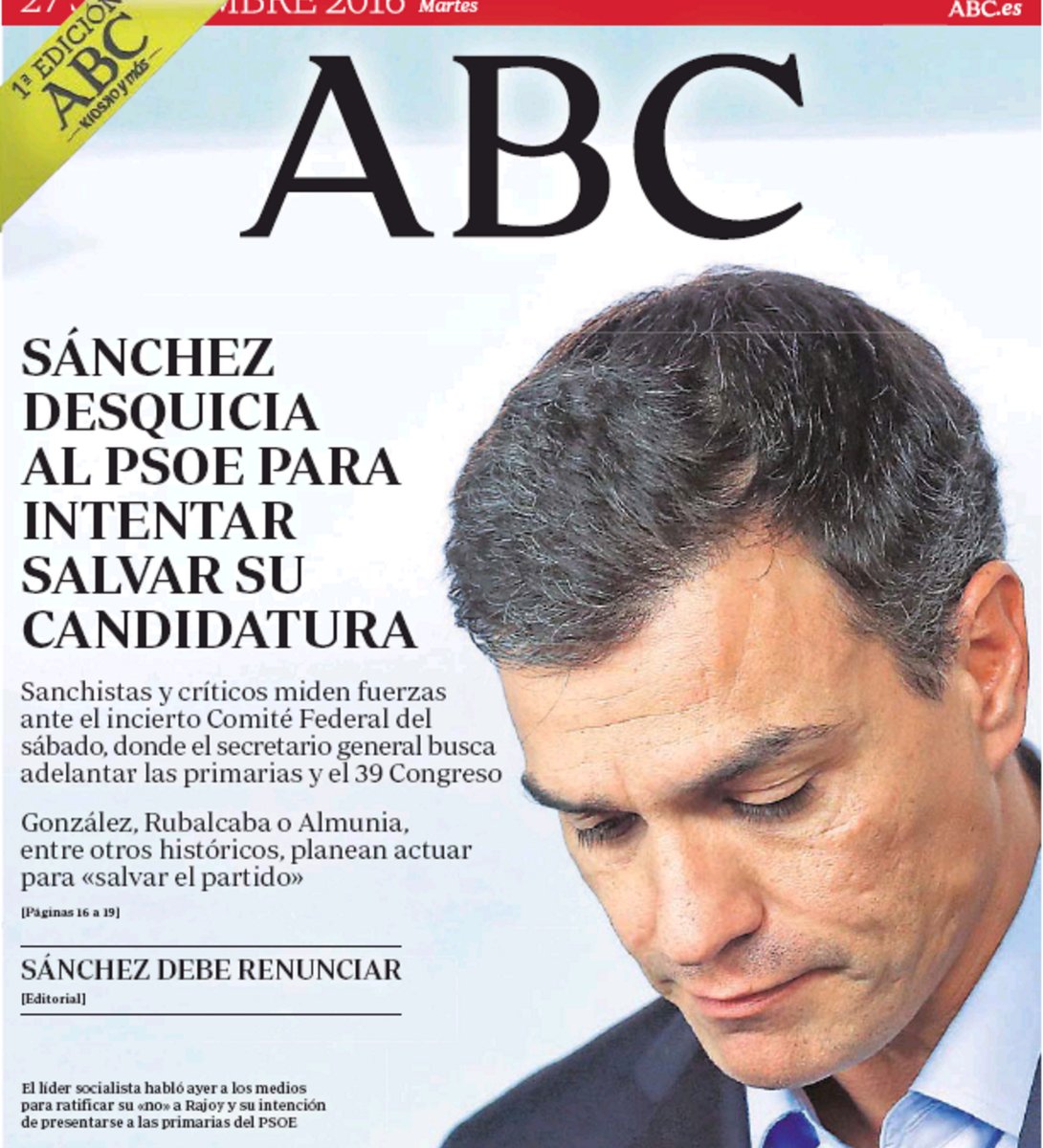 Portadas de la prensa internacional de este martes 27 de septiembre de 2016