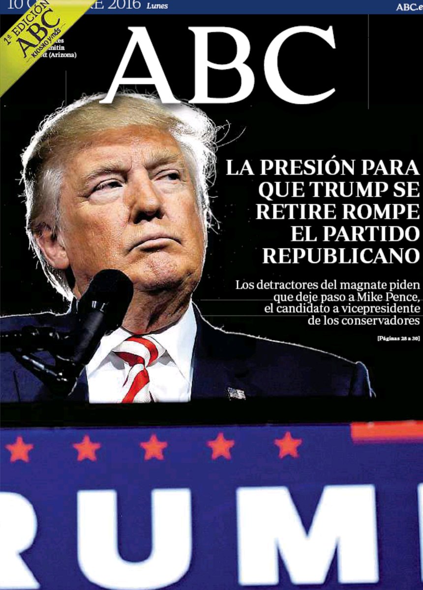 Portadas de la prensa internacional de este lunes 10 de octubre de 2016