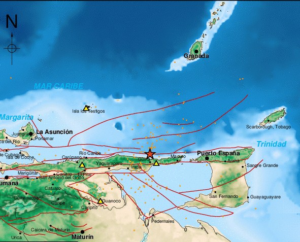 Sismo de magnitud 3,7 al oeste de Güiria