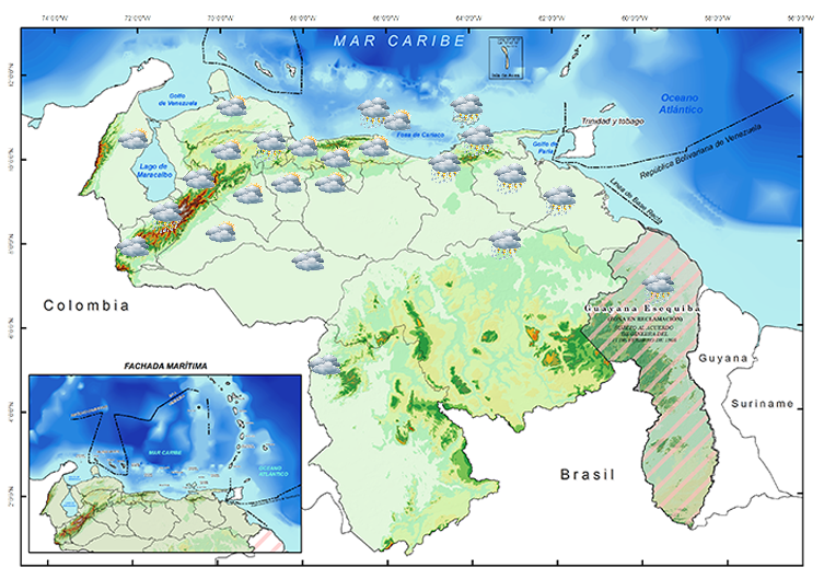 Imaneh prevé lluvias para este domingo en casi todo el país