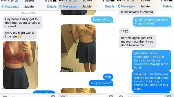 Viajó por “trabajo” a Atlanta, y en pleno sexting por WhatsApp su novio la descubrió