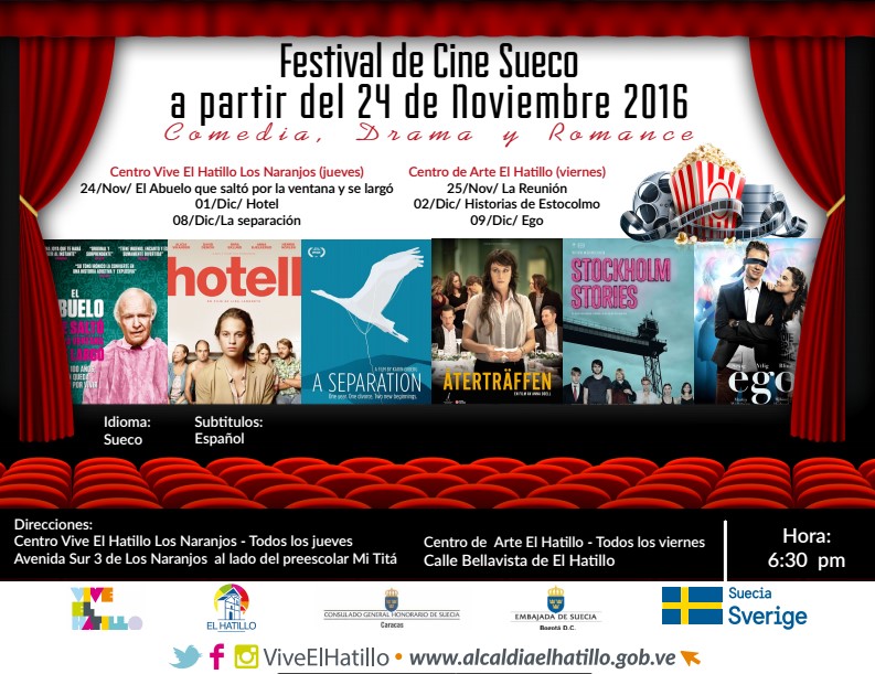 El Hatillo se llena de comedia, drama y romance con el Festival de Cine Sueco