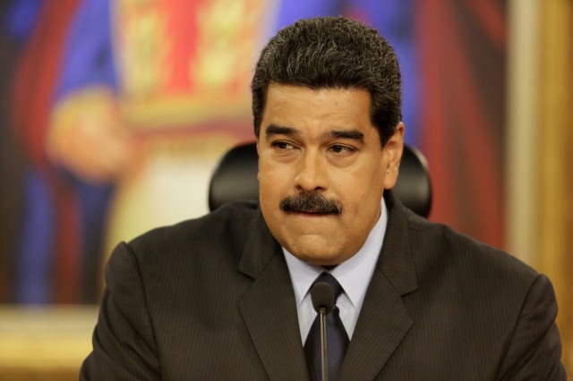 Venezuela's President Nicolas Maduro talks to the media during a news conference at Miraflores Palace in Caracas, Venezuela January 18, 2017. REUTERS/Marco Bello