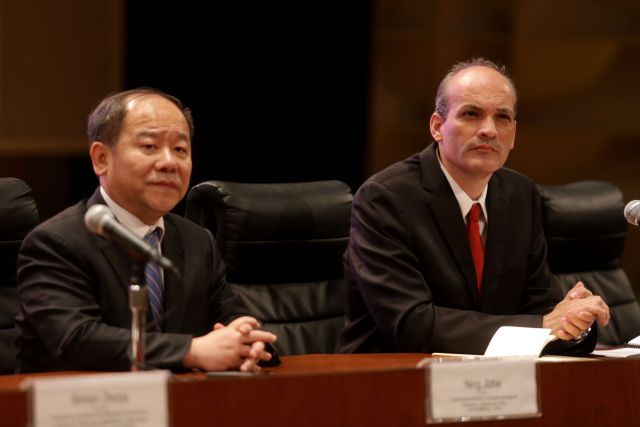 Foto: El vicepresidente de Planificación, Ricardo Menéndez, junto el vicepresidente de la CNDR, Ning Jizhe, realizaron la Instalación de la XV Comisión Mixta de Alto Nivel China/Venezuela Lugar:	Sala Jose Felix Ribas. Teresa Carreño. Caracas.