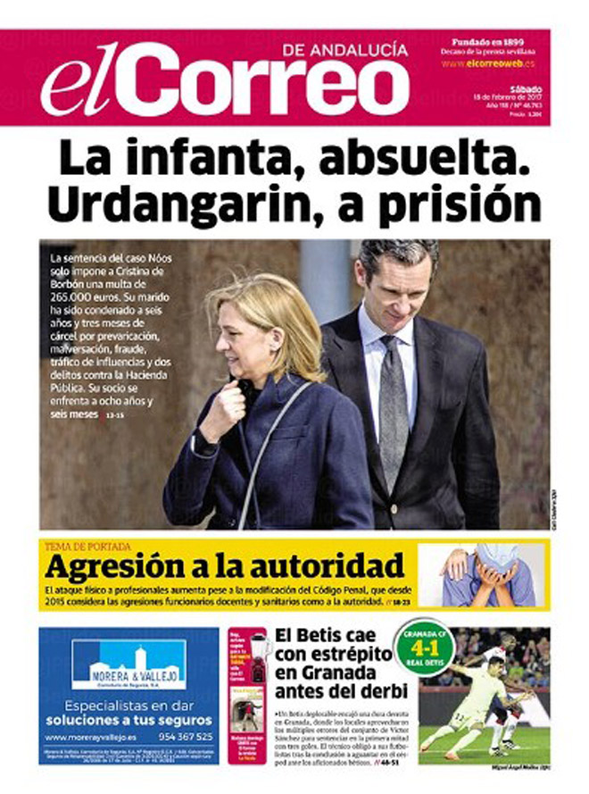 Portadas de la prensa internacional de este sábado 18 de febrero de 2017