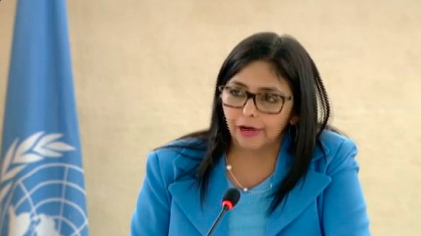 Delcy Rodríguez denunció en la ONU un proceso de agresión que busca la intervención en Venezuela