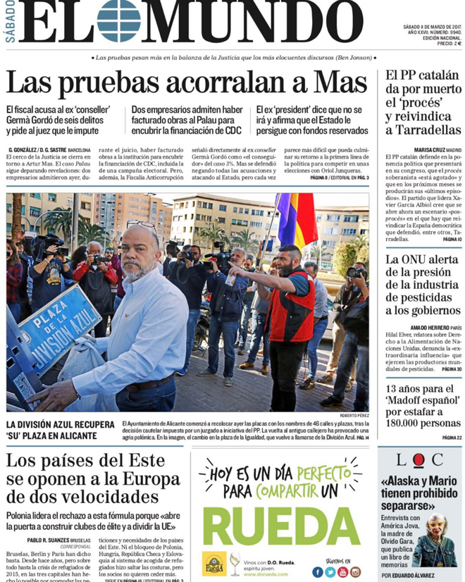 Portadas de la prensa internacional de este sábado 11 de marzo