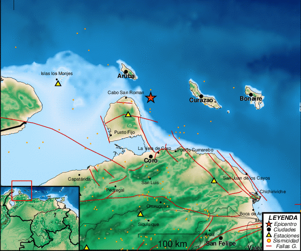 Sismo de 4.7 se registró en Falcón