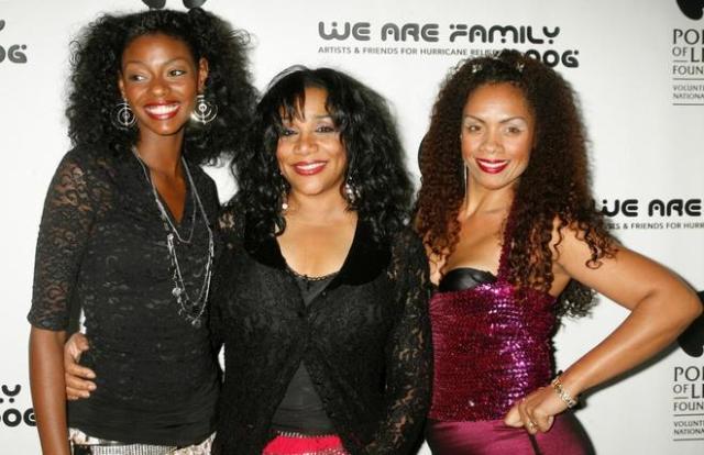 Joni Sledge, en el centro, junto a su sobrina, Camille Sledge, y su prima, Amber Sledge. REUTERS