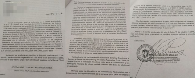 Oficios de la Contraloría General de la República