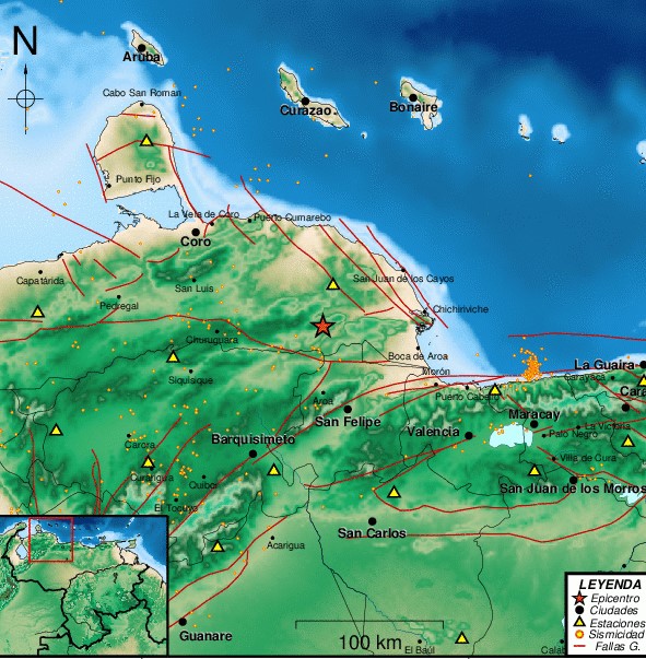 Sismo de magnitud 4.5 se registró al norte de Aroa