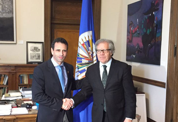 Capriles se reunió con Almagro en OEA para pedir aplicar Carta a Venezuela (foto)