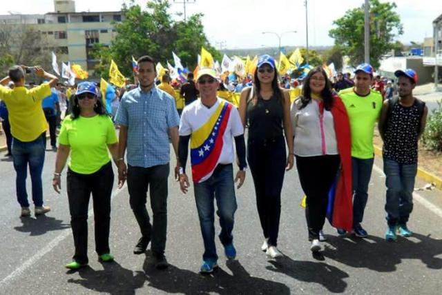 Wilson Castro en las protestas