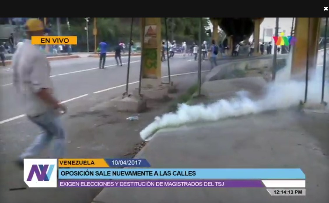 Inicia la represión de la marcha opositora a la altura de El Rosal (FOTO)