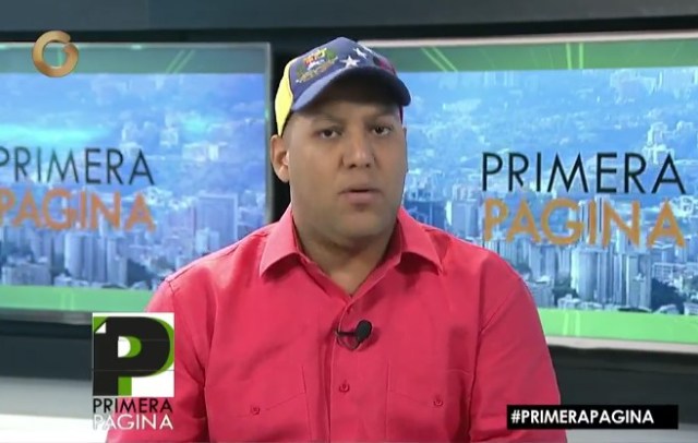 Daniel Aponte, dirigente del Psuv / Foto captura tv