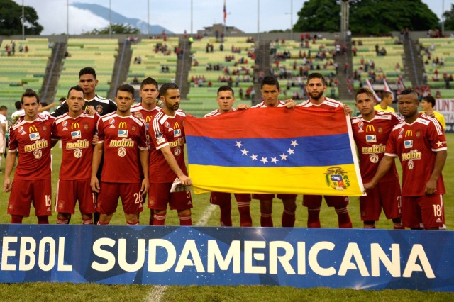 El Caracas FC antes de enfrentarse a Cerro Porteño en Copa Sudamericana (Foto: AFP)