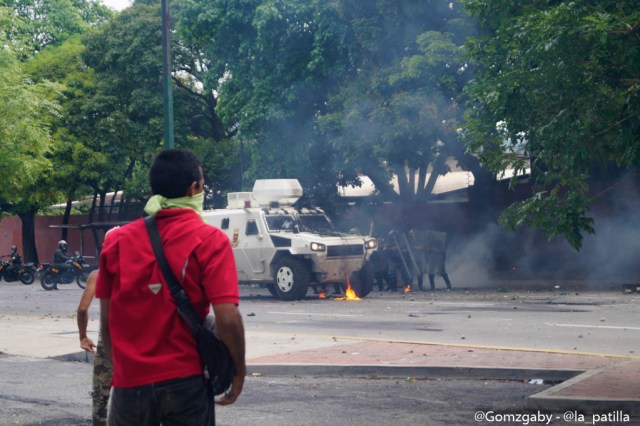 GN efectuó fuerte represión en Caracas este 3 de mayo. Foto: LaPatilla.com / Gabriela Gómez