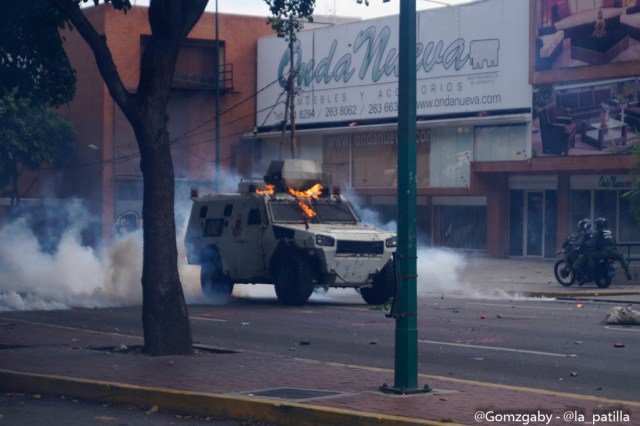 GN efectuó fuerte represión en Caracas este 3 de mayo. Foto: LaPatilla.com / Gabriela Gómez