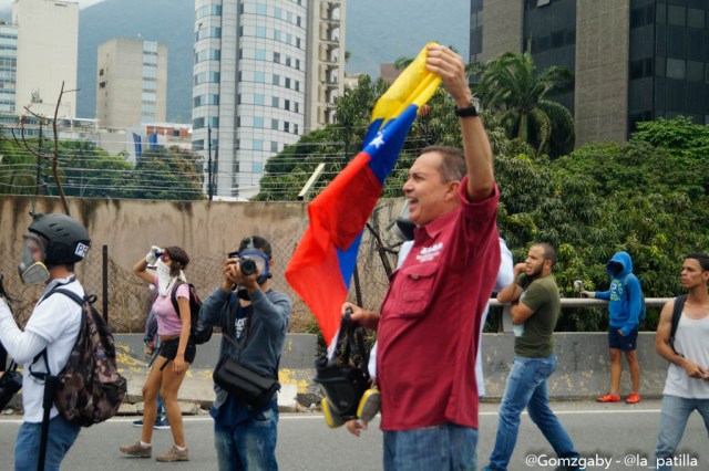 Así transcurrió la marcha en la Autopista Francisco Fajardo este miércoles 03 de mayo. 