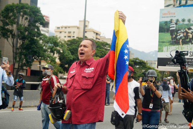 Así transcurrió la marcha en la Autopista Francisco Fajardo este miércoles 03 de mayo. 