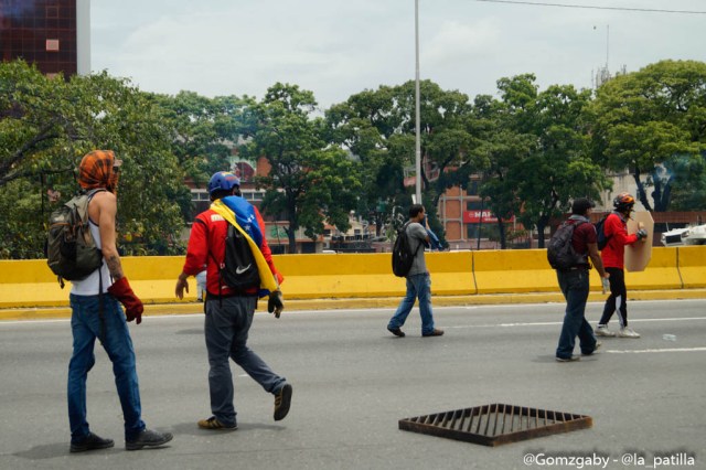 Así transcurrió la marcha en la Autopista Francisco Fajardo este miércoles 03 de mayo. 