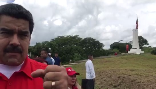 El Campo Carabobo estuvo full de escoltas y militares este domingo. Foto: Capture video de @PresidencialVen 