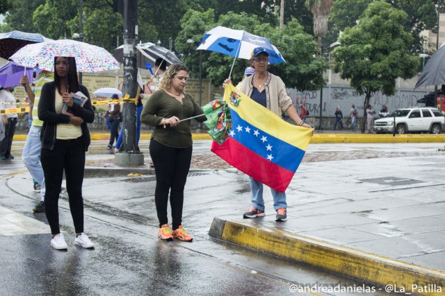 Sociedad civil en el trancazo de este miércoles en Caracas. Foto/Lapatilla