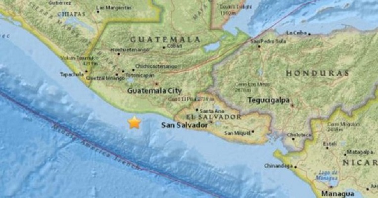 Sismo de magnitud 6,9 en costa de Guatemala sacudió también a El Salvador