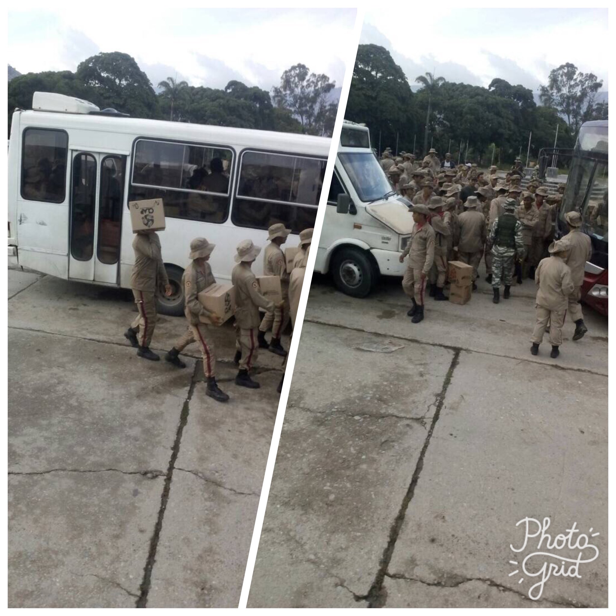 Cajas de Clap, el “bono” que recibió la milicia bolivariana por asistir al desfile del 5 de julio (FOTO)