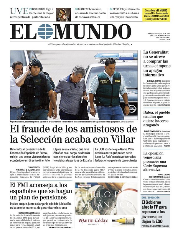 Portadas de la prensa internacional de este miércoles 19 de julio de 2017