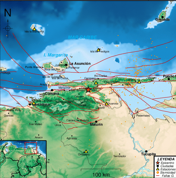 Sismo de magnitud 3.0 se sintió en Cariaco