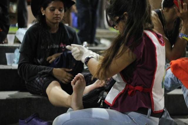 Con los pies maltratados y con Venezuela en el corazón llegaron los gochos libertarios a Caracas Foto: Régulo Gómez / LaPatilla.com