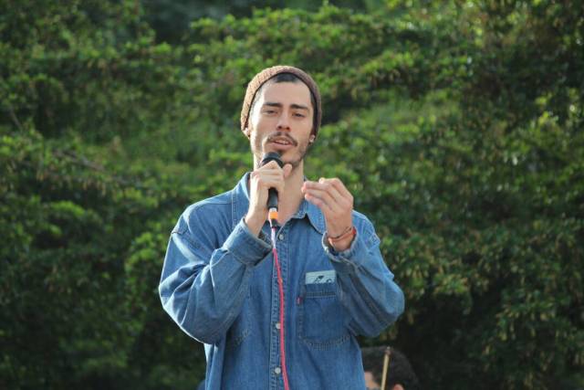 El Movimiento Estudiantil encabeza el cierre de campaña en la plaza Sadel. Foto: Régulo Gómez / LaPatilla.com