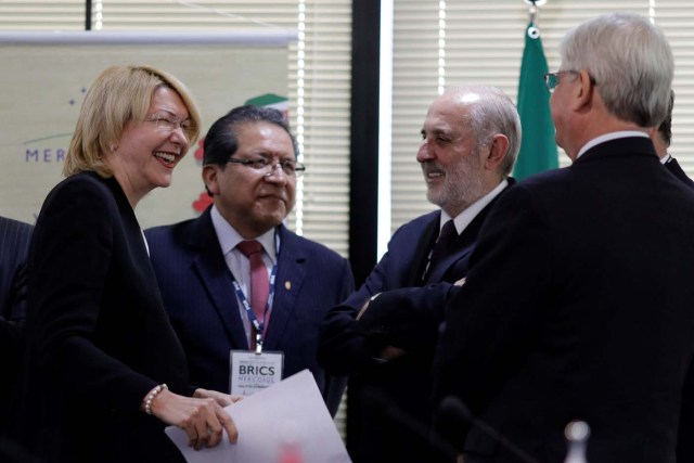 Venezuela's former chief prosecutor Luisa Ortega Diaz smiles during a meeting with representatives from the Latin American regional trading alliance Mercosur, in Brasilia, Brazil August 23, 2017. REUTERS/Ueslei Marcelino