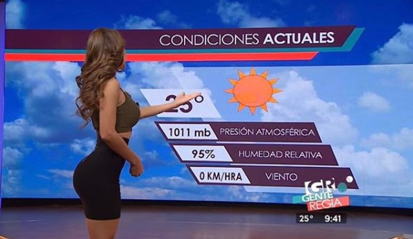 La chica del clima más sexy del mundo se empatucó de barro y tú vas a querer ser la “esponja mojada” que la limpie