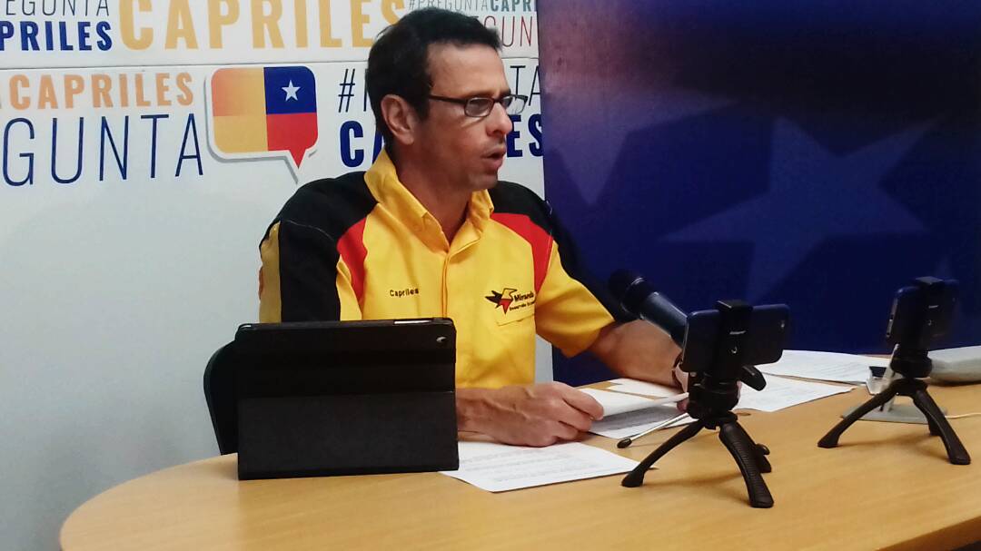 Capriles: La única posibilidad de negociación es que podamos ejercer nuestros derechos