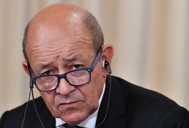 El canciller de Francia Jean-Yves Le Drian (Foto AFP)