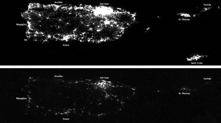 Puerto Rico queda a oscuras tras el paso del huracán María (Fotos)