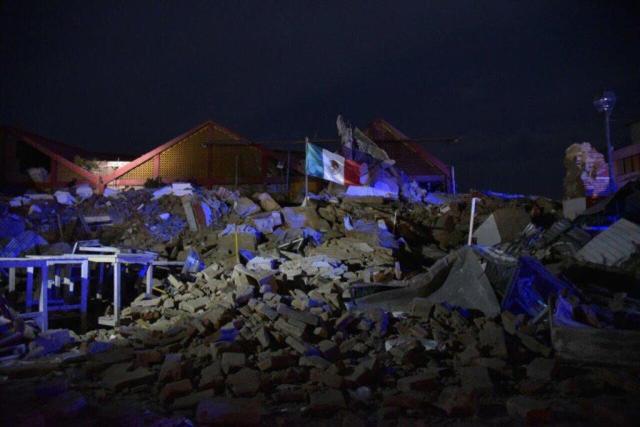 Foto: El palacio municipal de Juchitán, Oxaca / @SkyAlertMx 