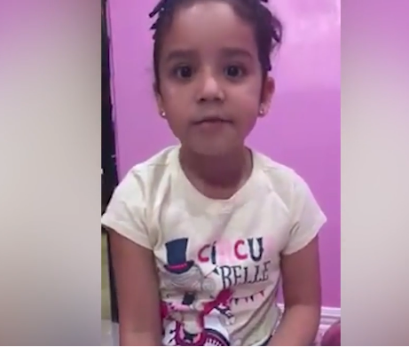 Niña Renata. Captura video infobae