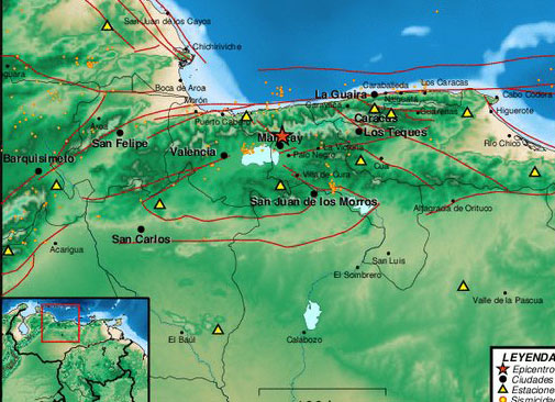 Tembló en Maracay