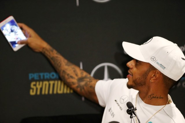 Foto del piloto de Mercedes Lewis Hamilton en una rueda de prensa antes del Gran Premio de México de la F1. Octo 25, 2017. REUTERS/Edgard Garrido