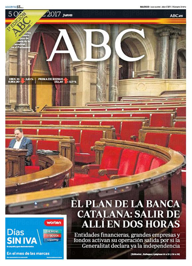 Portadas de la prensa internacional de este jueves #5Oct