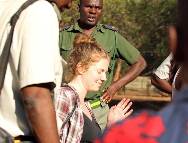 U.S. citizen Martha O'Donovan is led into a remand truck outside court in Harare, Zimbabwe November 4, 2017. REUTERS/Philimon Bulawayo